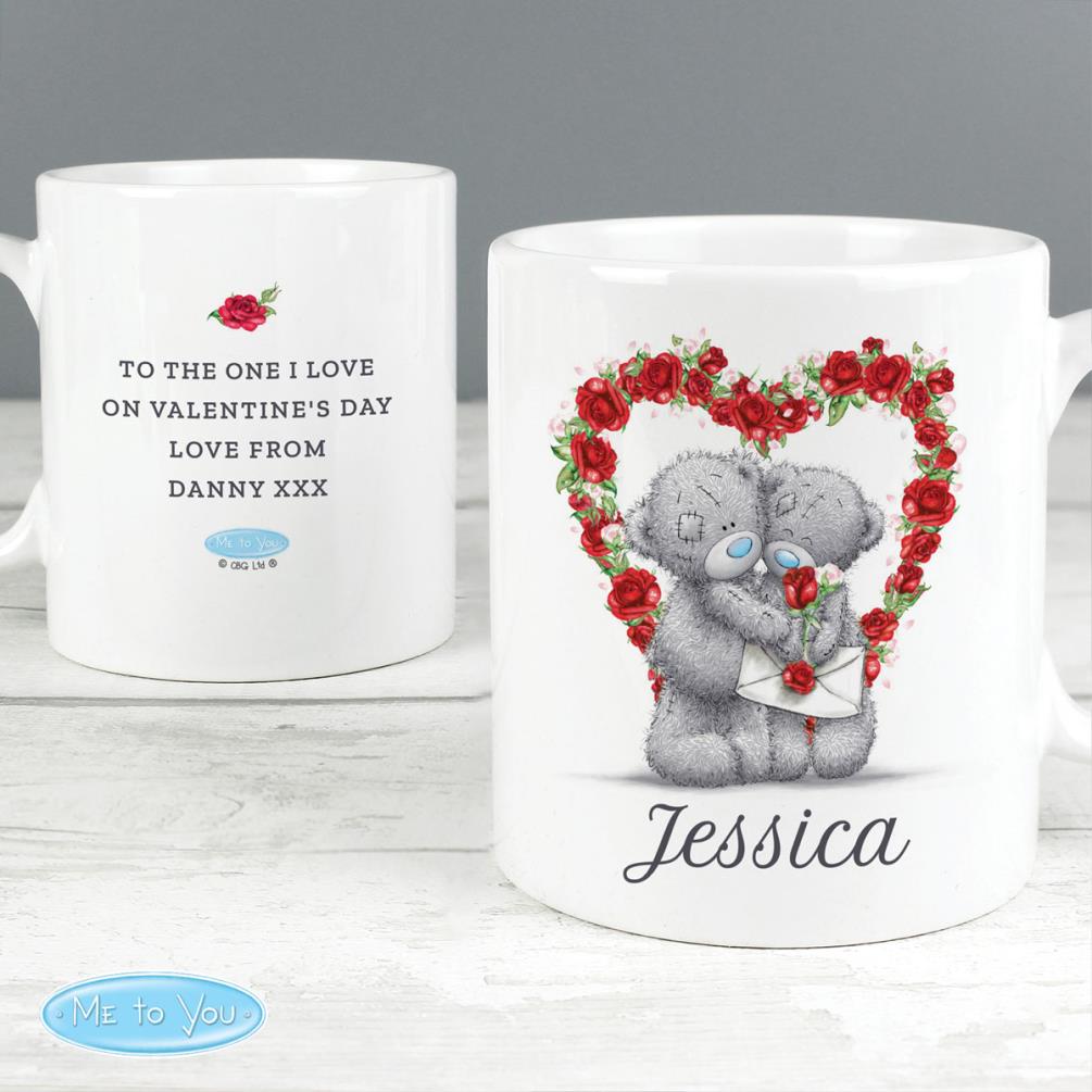 Personalised Me to You Bear Rose Heart Mug Extra Image 1